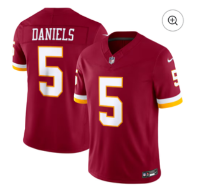Men 2026 Washington Commanders #5 Daniels red Nike Limited NFL Jersey 0416001->washington commanders->NFL Jersey